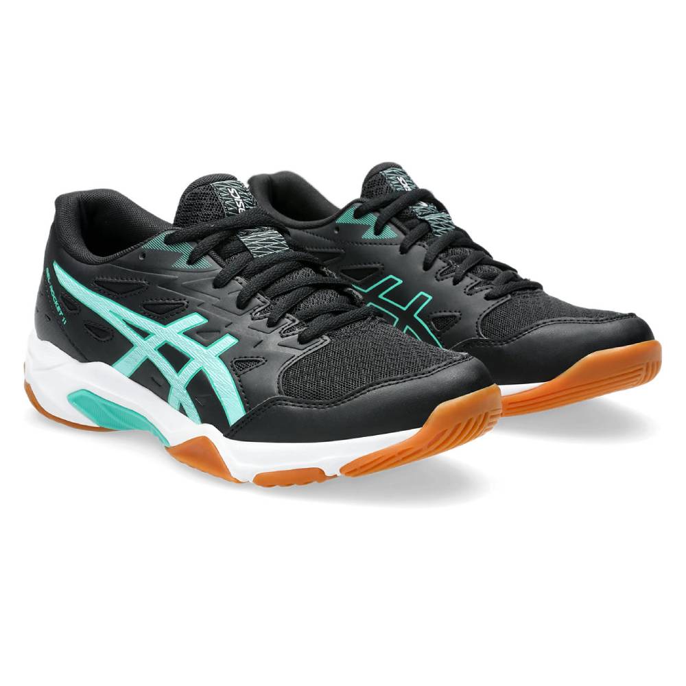 Asics Gel Rocket 11 Women's Indoor Court Shoe (Black/Illuminate Mint) - Image 4