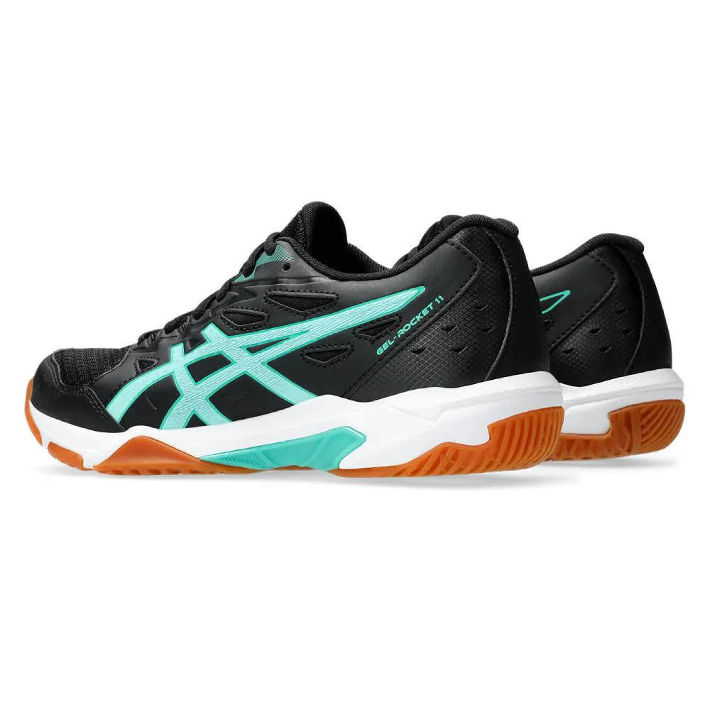 Asics Gel Rocket 11 Women's Indoor Court Shoe (Black/Illuminate Mint) - Image 5