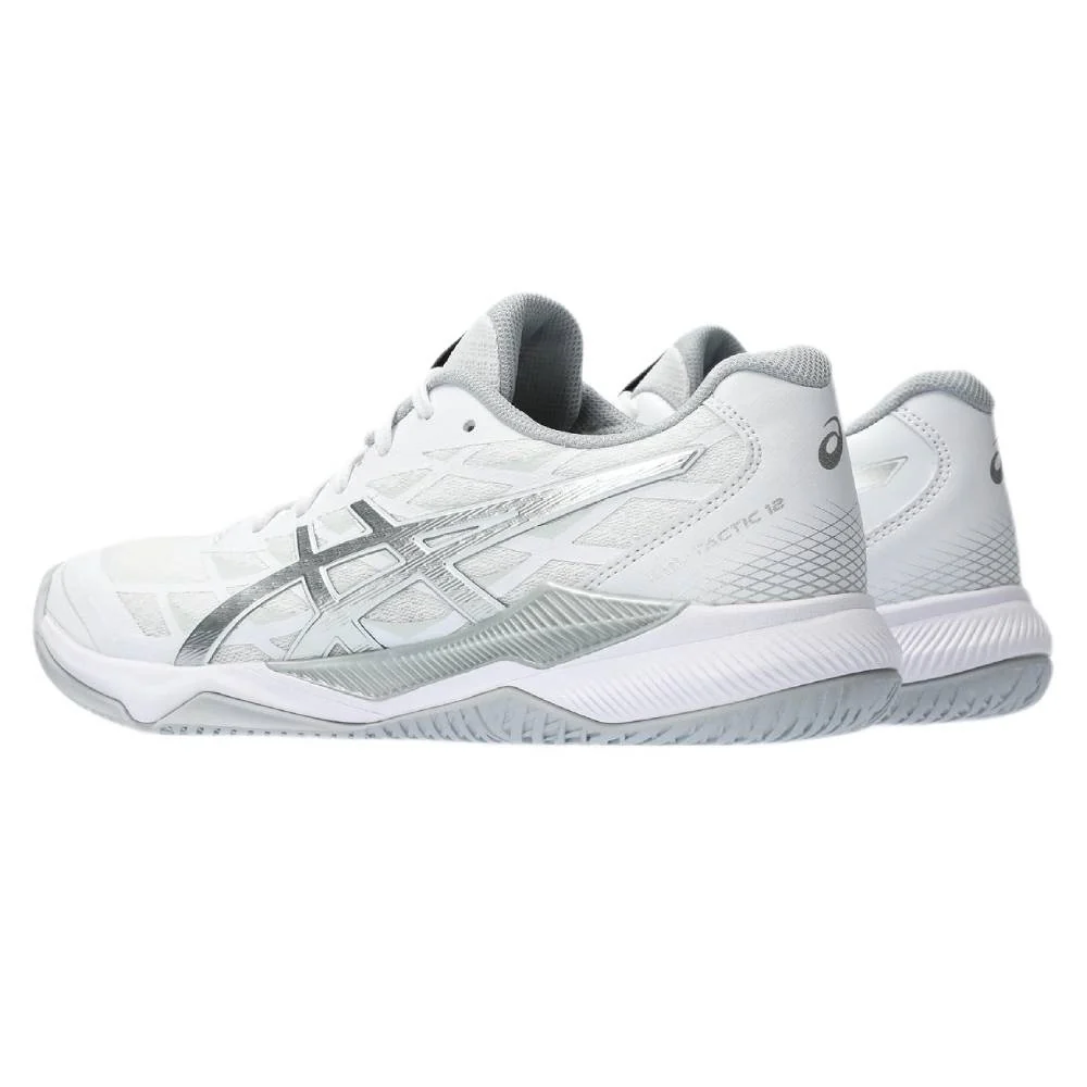 Asics Gel Tactic 12 Women's Indoor Court Shoe (White/Silver) - Image 4