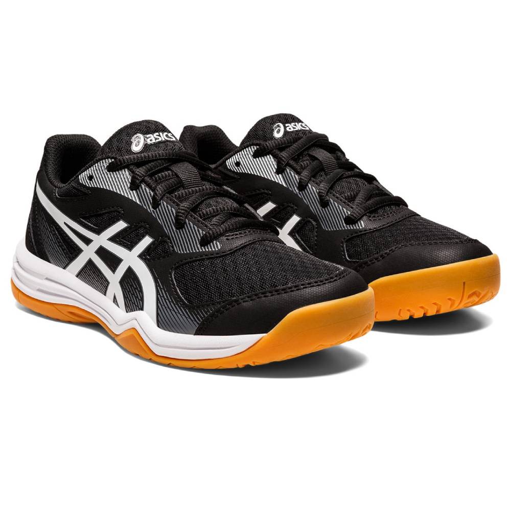 Asics Upcourt 5 GS Junior Indoor Court Shoe (Black/White) - Image 4