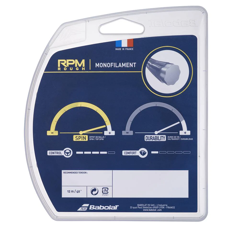 Babolat RPM Rough 17/1.25 Tennis String (Yellow) - Image 3