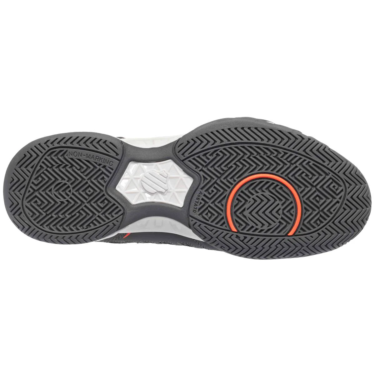 K-Swiss BigShot Light 4 Men's Tennis Shoe (Asphalt/White/Orange) - Image 3