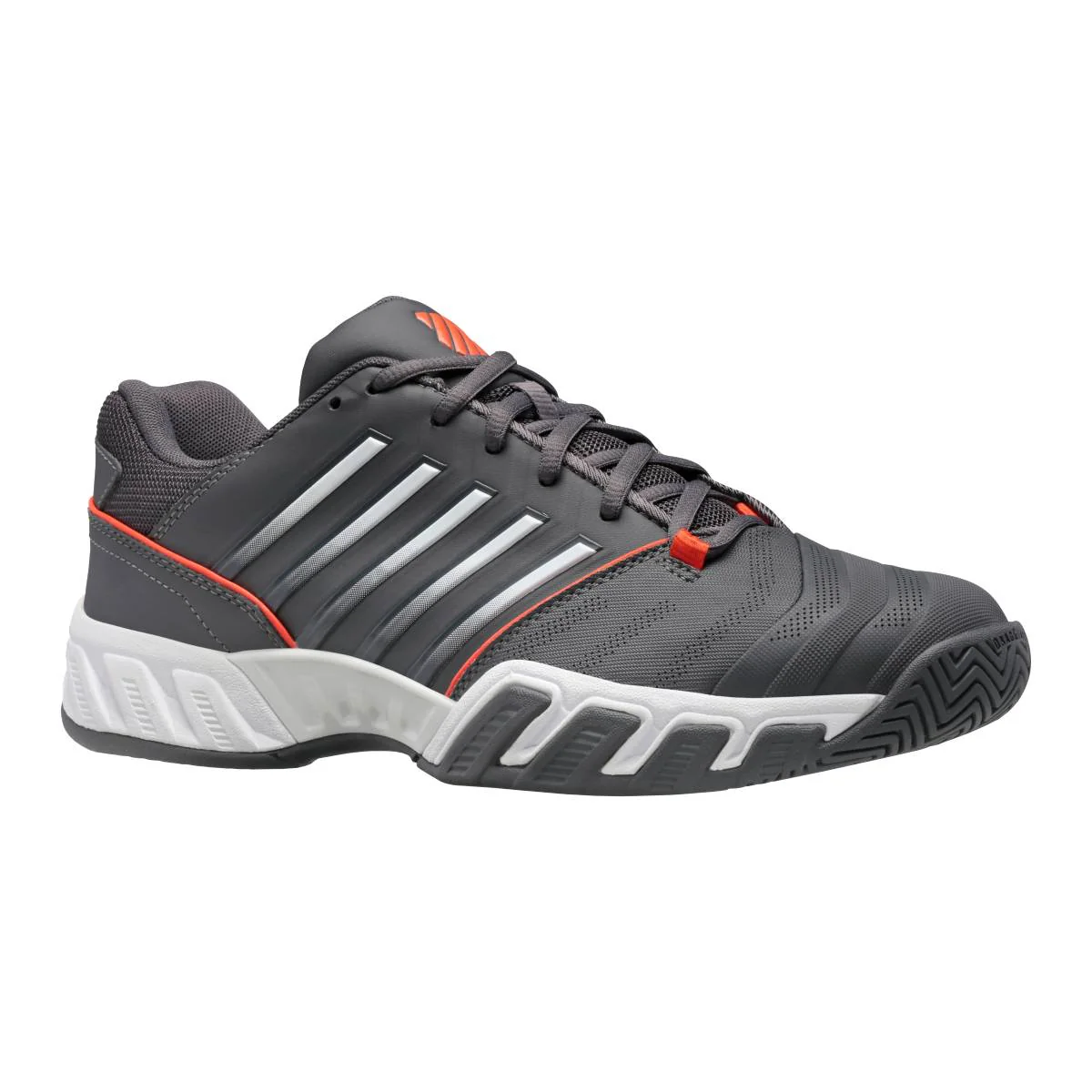K-Swiss BigShot Light 4 Men's Tennis Shoe (Asphalt/White/Orange) - Image 5