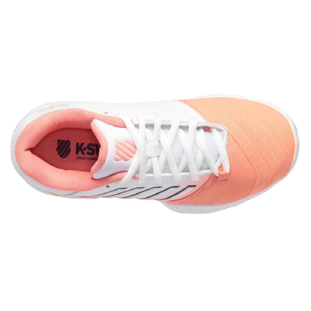 K-Swiss Bigshot Light 4 Women's Tennis shoe (White/Peach) - Image 4