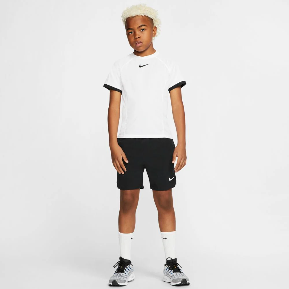 Nike Boy's Court Flex Ace Short (Black/White) - Image 5